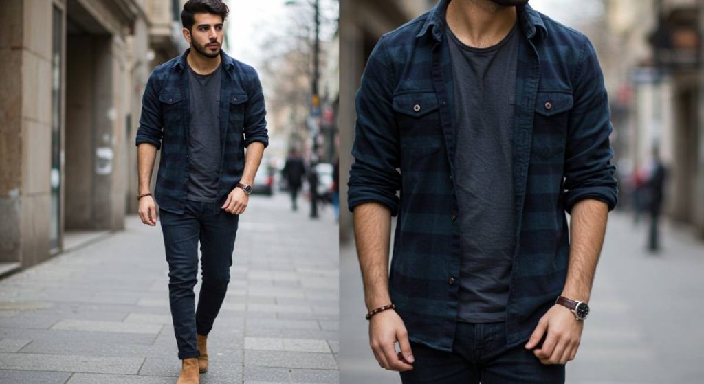 قميص-الفلانيل-المفتوح-1024x559 الطقس متقلب؟ دليل الشباب لأناقة لا تتأثر