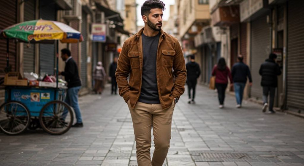 قميص-الكوردروي-والتشينو-1024x559 الطقس متقلب؟ دليل الشباب لأناقة لا تتأثر